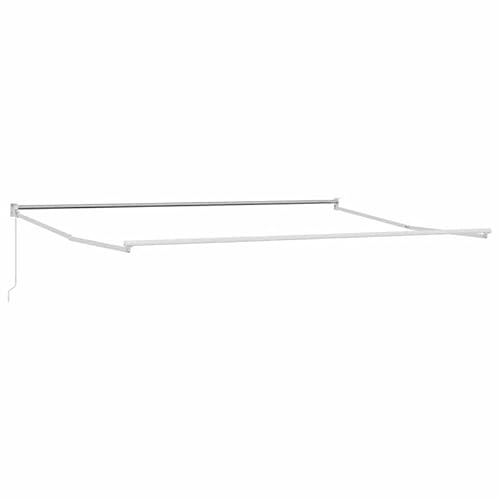 Markise Weiß 5 x 3 m Metall – Premium Sonnenschutz für Terrasse & Garten – Langlebig & Wetterfest – Einfache Montage – Ideal für Haus & Outdoor