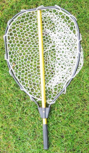 Collapsable Aluminum landing net with rubber net (Hoop:20x16;Total length:47)