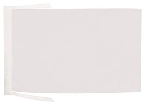 AZ FLAG Flagga Enfärgad vit 45x30 cm 100D Polyester Snören