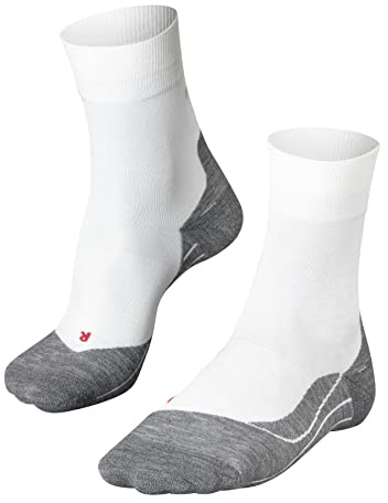 FALKE RU4 Endurance M So algodón antiampollas 1 par, Calcetines para correr Hombre, Blanco White-Mix 2020, 44-45