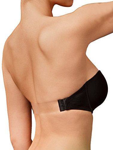 Selene, Reggiseno Donna a Fascia Trasparente, con Coppe Pre-Formate e Ferretto, Spalline Inseribili Trasparenti, Collezione Magdalena, Colore Terra, Taglia 3C