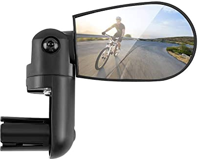 Verstellbarer Fahrradspiegel Weitwinkel Sicherer Rückblick, 2 Stk | 360° drehbar für flexible Winkeleinstellung, Hochauflösender konvexer Spiegel, Rückspiegel für Stadtverkehr Freizeit Rennrad