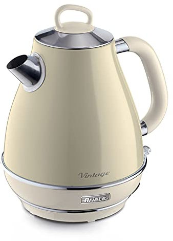 ARIETE 2869 Vintage Stainless Steel Kettle, 1.7 Liter - Beige