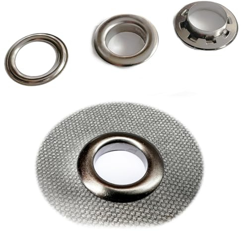 Ösen-Set Silber Φ14mm Ösen-Set mit Ösen-Einstellwerkzeug für Schnürsenkel, Kleidung, Rucksack, Schuhleder