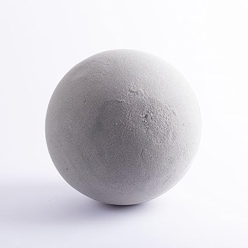 artplants.de Steckschaum Kugel Deina für Kunstblumen, grau, Ø 25 cm - Steckmasse Kugel