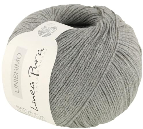LANA GROSSA Linissimo | Leichtes, locker verzwirntes Baumwoll-Leinengarn | Handstrickgarn aus 50% Baumwolle & 50% Leinen | 50g Wolle zum Stricken & Häkeln | 187m Garn FB3