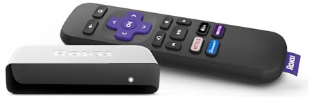 Roku 3920RW-SW 4K/HDR Streaming Media Player with Premium High Speed HDMI Cable and Simple Remote
