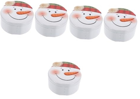 PRETYZOOM 5pcs Box Adorable Christmas Candy Jar Portable Storage Box Christmas Elements for Family