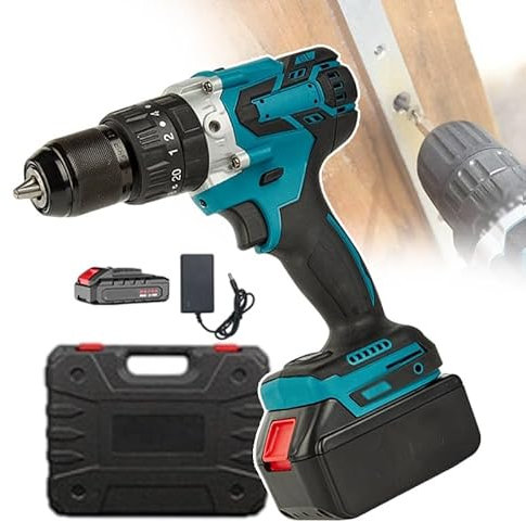 forplubossmmp Trapano Avvitatore Elettrico Ricaricabile 88vf Batteria, Trapani A Percussione Senza Fili velocità 0-2400 Giri/Min con Illuminazione A LED, Cacciaviti Elettrici 320n.M,5-Cell