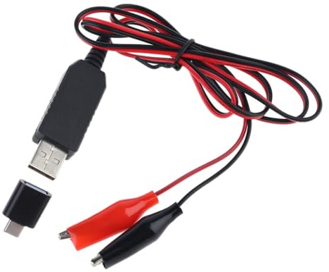 XAGMODSHN Typ-C USB auf 4,5 V AA/AAA/C Attrappe Batterie-Stromkabel für 3 Stück 1,5 V LED-Licht-Spielzeug-Tastatur, ersetzt 3 Batterien