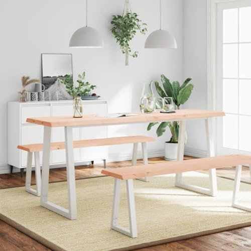 Rlxzsn Piano da scrivania, tavolo 180 x 40 x 6 cm, in legno di rovere massiccio (non trattato)