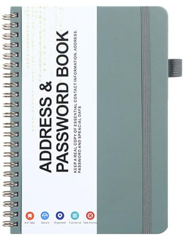 Kleine Passwortbücher für Senioren, Passwort-Organizer-Buch, Passwort-Keeper-Notizblock, Adressbuch Kleine Passwortbücher für Verwandte, Freunde oder Kollegen