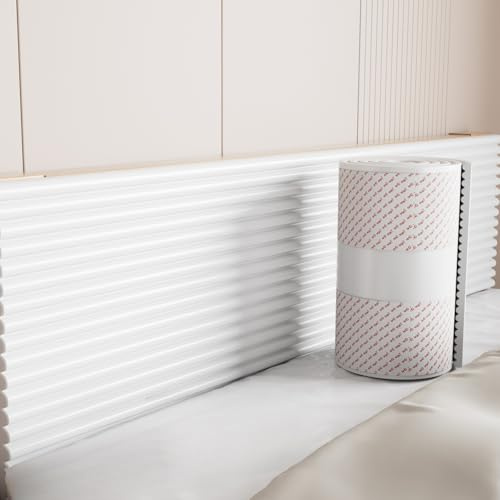 Wandkissen, Kissen Panel Wand 1.2cm Dick, Wandpolster Selbstklebend, Polsterpaneel Wand, Anti-Collision Wandpaneele, Bett Kopfteil Gepolstert für Schlafzimmer, Wandschutz(White,40 cm x 2 m 1pc)
