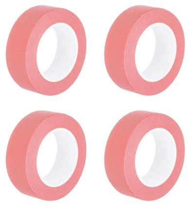 QUARKZMAN 4 Pcs 0.8 Pouce Large 14 Yards Rouleaux de Ruban de Masquage Rose pour Peintres, pour La Maison, Propre, sans coulures, Peinture, Papier Crépon Large
