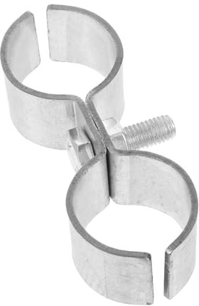 Angoily Doppelrohrschelle aus Galvanisiertem Eisen Silber Doppelte Rohrklemme für Kabel und Rohre Formstabil für Boot und Industrieeinsatz