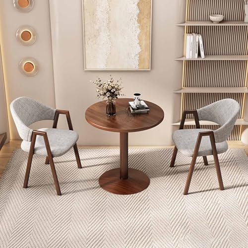 Bürotisch und Stuhl-Set, kompakter Konferenztisch, für 2 Personen, ideal für Geschäftsverhandlungen, für kleine Räume, Empfang & Esstisch-Kombination