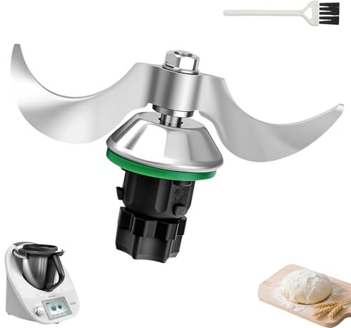 Teigmesser für Thermomix TM6,TM5,TM7, Ersatzteile für Thermomix Messer, Mixmesser Ersatz Zubehör passend für Vorwerk Thermomix TM5 TM6 TM7, Edelstahl-Teigmischmesser, Kein Teig-Rückstand