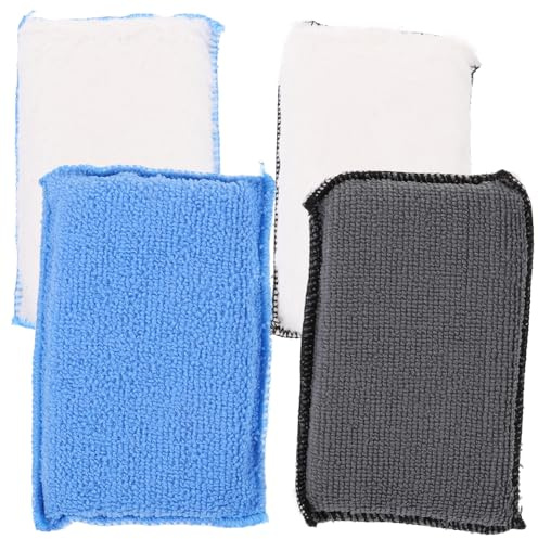 GETAJGHSD 4pezzi Spugne Lavaggio Auto Morbide Doppia Faccia Per Interni Ed Esterni Spugne Scrub Assorbenti e Delicate Sulla Vernice Kit Pulizia Auto Versatile Graffi