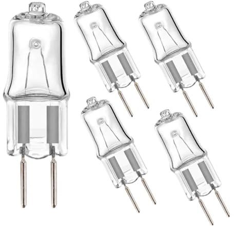 JZLBBC 5PCS GY6.35 Bulb 230V 75W Halogen Light Bulbs 2 Pin GY6.35 50W 150W 250W Dimmable Clear Glass Lens Capsule Lamp G6.35 35W 230V Warm White 150W