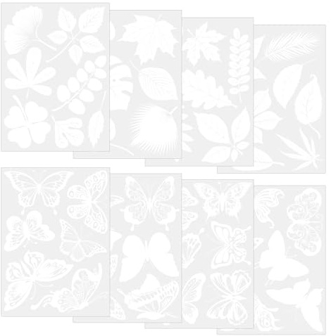 JDNFKG Pegatinas De Ventana De Mariposa De 8 Hojas, Pegatinas De Ventana Anticolisión De Pájaros, Pegatinas Anticolisión De Vidrio, Pegatinas Estáticas, Pegatinas Decorativas, Calcomanías De Vidrio.