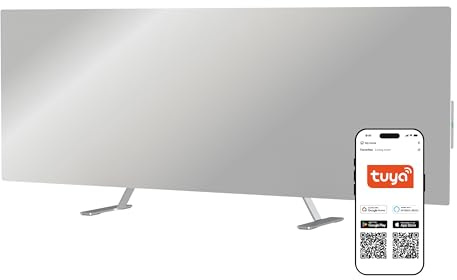 JOULE Production Calefactor Inteligente 700 W – Infrarrojo & Convector Eléctrico con Vidrio Templado, Eficiente & Silencioso, Control por App (TUYA), Portátil y de Pared, Hecho en UE