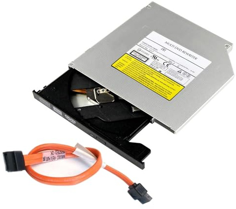 TechMagnet Internal 7mm Slim SATA 8X DVDRW CD DVD RW ROM Burner Writer M-Disc Laptop Super Multi PC Mac Tray Loading Optical Drive Device Compatible with Dell, Lenovo, HP, Asus, Acer (Renewed)