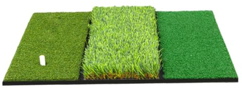 MotiveTech Golf Hitting Pad mit Widerstandsfähigem Übungsmatten Design Zusammenklappbarer Trainingsmatte Rutschfester Gummiunterseite Und Elastischer Komfortschi, Dreiteilig