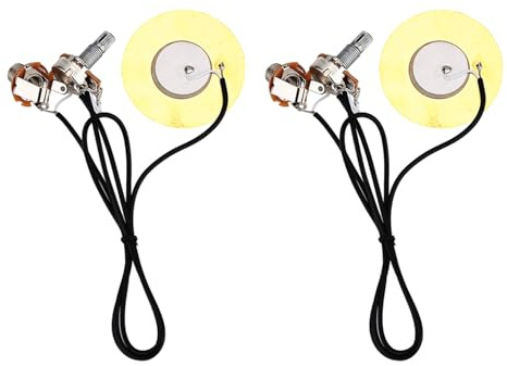 SPYMINNPOO Piezo-Tonabnehmer, Vorverdrahteter und Gelöteter Keramiksensor mit Klinkenkabelbaum für Gitarre, Violine, Ukulele, Mandoline, Banjo