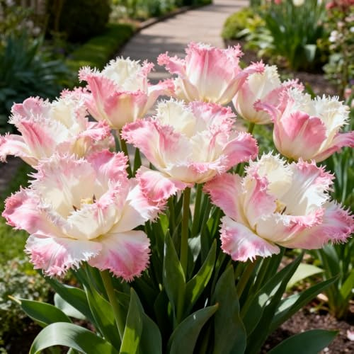 Tulpen zum Anpflanzen&winterhart mehrjährig Tulpen Rhizome&Schnelles Wachstum/Lange Blütezeit/Hochwertig/gemischt,selten,ausgewählt-4Rhizome-J