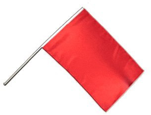 Flaggenfritze® Große Stockflagge Schwenkflagge Einfarbig Rot 60 x 90 cm