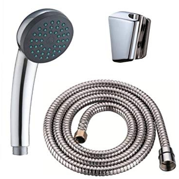 Bath tap Shower Attachment Kit Rose Head, Flexible Stainless Steel Hose and Wall Bracket (SH060)