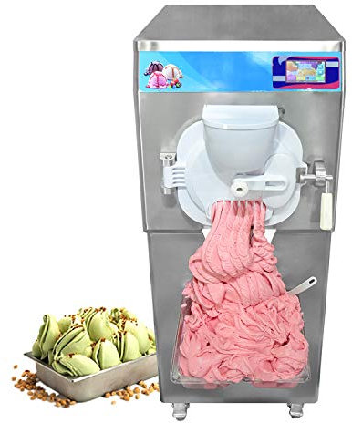 Kolice Heavy Duty CE Certificate Commercial Hard ice Cream Machine, Sorbettos Making Machine, Italian Water Ice Cream Machine-45L-55L/Hour, Cylinder 17L