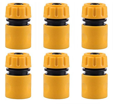 TOPWAYS 6 pack Hose End Quick Connect fitting 1/2 Hose Pipe Quick Connector
