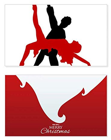 Art Duet Weihnachtskarte mit englischer AufschriftDance Social Dance Holiday Merry Christmas