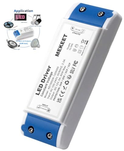 LED Trafo 12V LED Transformator 1-60W 230V auf 12V LED Treiber Netzteil, Konstante Spannung LED Niedervolttrafo für LED Glühbirnen G4 MR11 MR16 GU5.3 LED Halogen