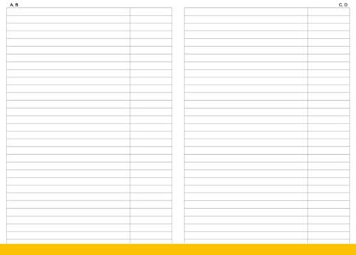 X17-A6 Leporello/Faltplaner Adress-Datenregister für das revolutionäre X17-Notizbuch mit auswechselbaren Heften