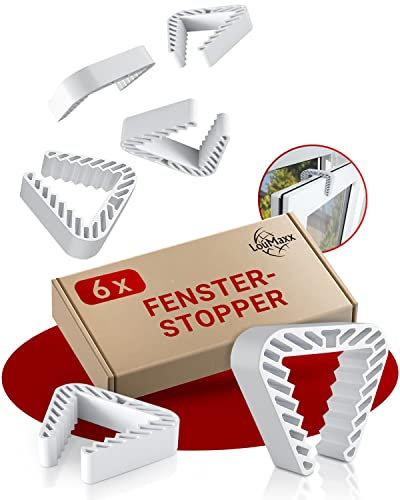 LouMaxx Fermafinestra Aperta – Clip per Finestre – Blocca Finestra e Porta, Trasparente
