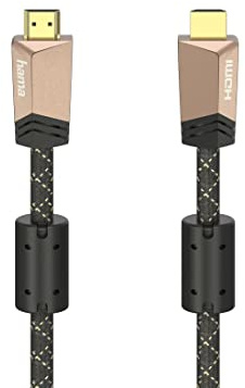 Hama| Cable HDMI 4K con Ethernet (Cable HDMI macho de 3m de largo, HDMI ultra HD, cable con retorno de audio) Marrón