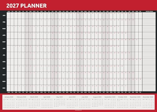 Wandplaner 2023, A3 Größe (42 x 29,7 cm), Ganzjahreskalender, Heimbüro, Arbeit, Jan bis Dez