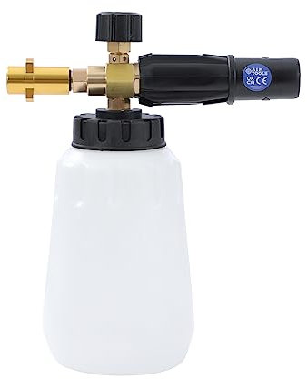 Aim Tools Snow Foam Lance Foam Cannon Compatible with Karcher K2 K3 K4 K5 K6 K7 Pressure Washer Gun, 1L Adjustable High Pressure Washer Soap Dispenser Bottle for Car Washing Cleaning