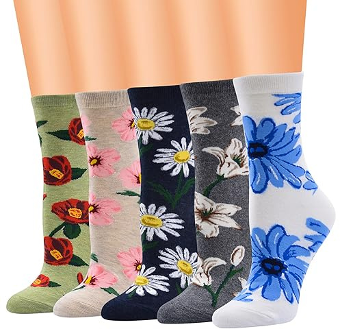 Bakicey Dam, flickor, strumpor, stickade strumpor, strumpor, bomull, fina, tecknat, mönstrade, flickstrumpor, elastiska sportstrumpor, strumpor, strumpor, strumpor, damstrumpor, blomma, 35-39 EU