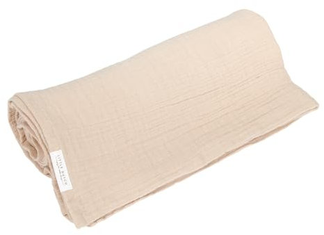 Little Dutch Pucktuch Swaddle Tuch Decke Musselin Baby (120x120 cm) beige - Newborn Naturals