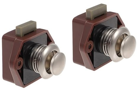 Mikikit 2 Stücke Schublade Riegel Für Rvs Push Button Latch Lock Keyless Schrank Schloss Edelstahl Riegel