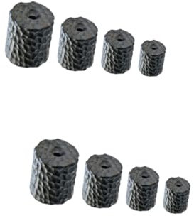 Lurrose 8stücke Schwarze Holzperlen Aus Ebenholz Für Schmuck Buddha-rosenkranz Zubehör Kreative Bastelideen Für Armbänder Und Schlüsselanhänger