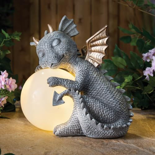 Solar Light Dragon Ornament for Garden Patio Lawn Balcony