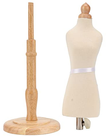 Female Mannequin Torso Dress Form, Clothing Display Model Body Adjustable Dress Mannequin with Wooden Base for Dress Display