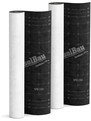 Isolbau Unterspannbahn Dach SPB 150, 150 m² Rolle (1,5 x 100 m) - Dampfdurchlässige Unterdeckbahn Dachfolie mit 150 g/m² Flächengrwicht - witterungsbeständig und wasserdicht