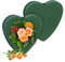 Relaxdays Mousse Florale pour Fleurs fraîches, Lot de 2, cœur, HxLxP : 26,5x26,5x4 cm, compositions, Mousse, Vert