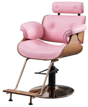 Mixtric Friseurstuhl, Hydraulische Friseurstühle, Salonstuhl Für Friseure, Einstellbare Höhe, Für Salon Beauty Tattoo Friseur Rasieren,Gold,D