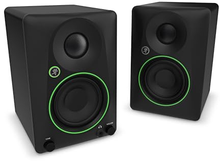 MACKIE CR4.5 Monitores de Estudio de Referencia Creativa de 4.5 Pulgadas con Perilla de Tono e Interruptor de ubicación, Altavoces Activos para producción de música, computadora de Escritorio, Juegos